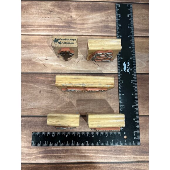 Canadian Maple Halloween Rubber Stamps Set Of 5 Black Cat Spider mummy - Picture 4 of 8